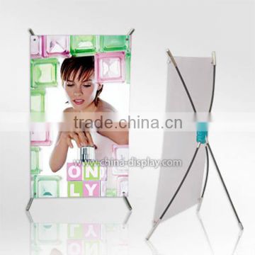 Table top mini display stand X banner