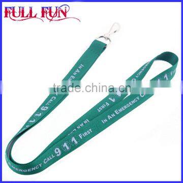 Green color lanyard, 2016 F&F Promotion cheap custom lanyards no minimum order