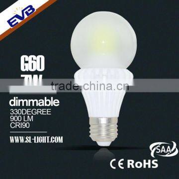 Triac Dimmable LED Bulbs 900LM 7W E27 Ceramic Housing