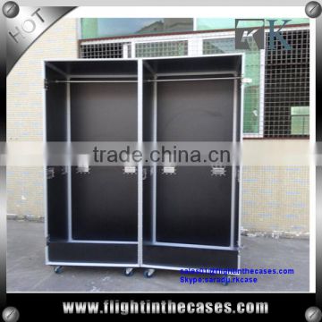 Custom Size Roadcase Wardrobe with Wheels and Hanging Rail