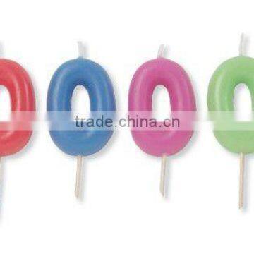 Wholesale Birthday Pick Candles - 0 solid color candles Solid Color Partyware Party Supplies