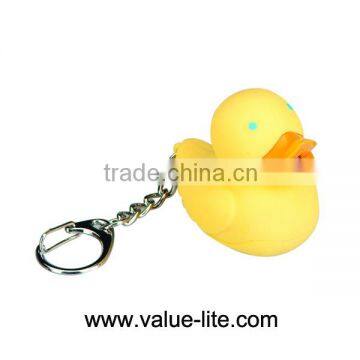 Hot sale plastic led keychain light with sound button cell different shape led light keychain