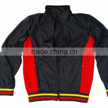 High quality cheap red and black yellow color collocation long-sleeved fashion new sweatsuit