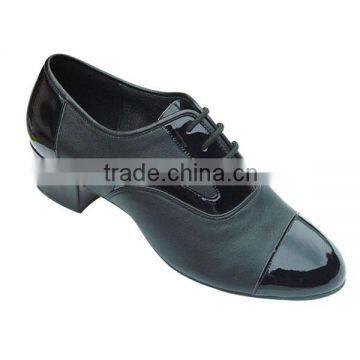 Black leather zapatos salsa dance man shoes