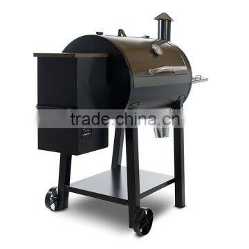 Deluxe Charcoal BBQ Barbecue Grill Wood Pellet Grill with Large Cooking Area&Temp Gauge