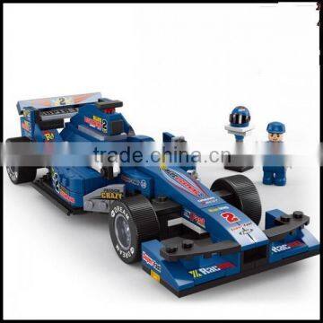 Assembling building block toy F1 racing car toy model,custom plastic assembling car toy for kids,custom kids toy assembling car