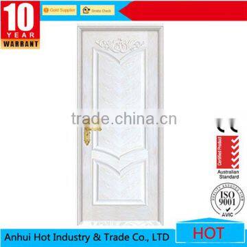 High Quality Waterproof Soundproof French Door White Elegant Pattern Front Doors Wooden Factory Direct Internal Wooden Doors