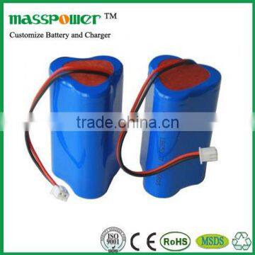 2600mAh 10.8v li-ion rechargeable batteries