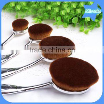 10pcs Custom Logo Multi-purpose Rose Gold Oval Mermaid Makeup Brush Set With Quality Carton Box