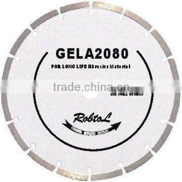 Segmented small diamond blade fot long life cutting abrasive material /diamond blade(GELA)
