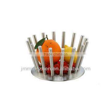 Stainless steel wire fruit basket, bread basket,wooden fruit basket