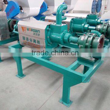 Solid liquid separator for chicken manure slurry