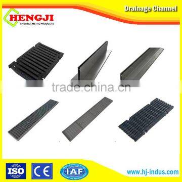 Professional polymer concrete drainage channel with stain steel galvanized grate EN1433 standard sewer grates