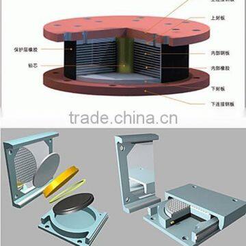 3mm thick steel plate inside structure embed Rubber Bridge Bearing