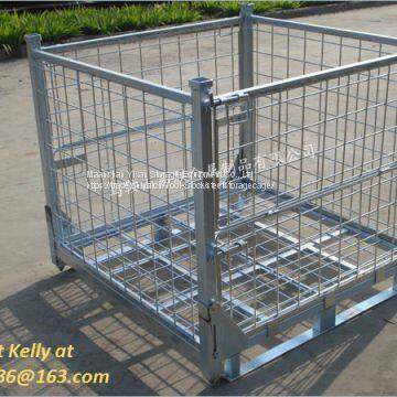 Collapsible Steel Stacking Transport Wire Mesh Container/ Pallet photo-2