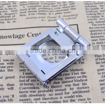 Stainless Steel Folding Magnifier 10X 20MM Portable Mini Magnifying Glass Lupa Loupe for Watch Repair