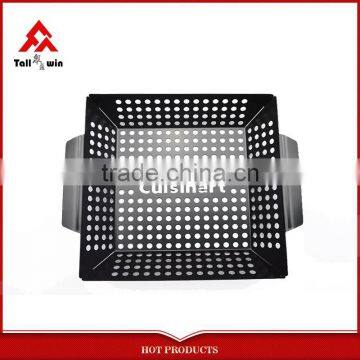 8.5''non- Stick Quare BBQ Grill Topper,fry Basket With Handle,roaster Tools photo-2