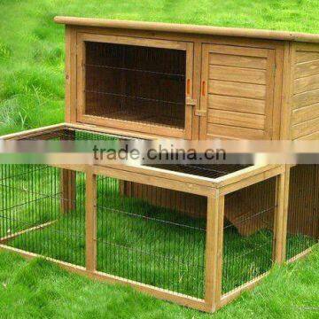 Wooden Rabbit House with run