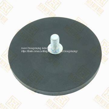 D88mm Rubber Coated Magnet With Male Thread,Magnetic Bases photo-3