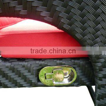 High Quality Rattan Leisure Recliner Beach Lounger With Wheel photo-6