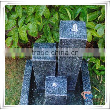 Imitate Stone Three Pillars Resin Outdoor Unitque Water Feature photo-3