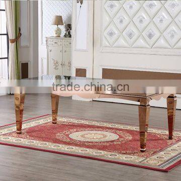 Stainless Steel Base Round Glass Party Ghost Dining Table photo-2