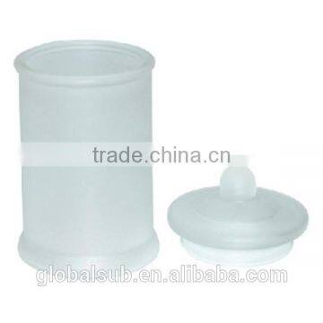 Wholesale Sublimation Cylinder Empty Glass Storage Bottle Candy Jar With Lid