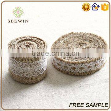 Burlap Table Runne of Wedding With Sewed Edge photo-6