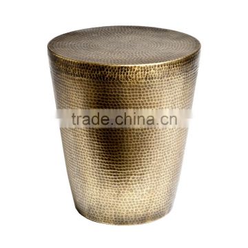 Hammered Brass Side Table