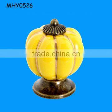 Cute pumpkin shaped ceramic door Knob