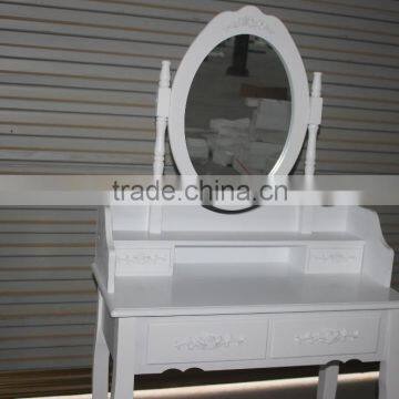 Schmenktisch&hocker/home Furniture Dressing Table With Mirror and Drawers/K/D Dresser With Stool photo-3