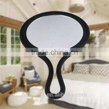 Plastic double sided round hand held mirror