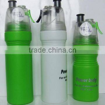 Hot selling eco friendly 550ml plastic mist spray summer cooling drinking water bottle