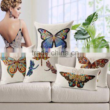 custom printing hotel decor cotton linen square throw pillow STPC052