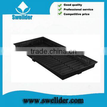 Swellder Durable Black Plastic Nursery Trays without Holes