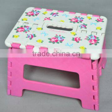 water transfer printed kids foldable stool
