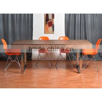 Outdoor Dining Table With Stainless Steel Base photo-4