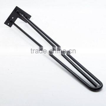 Furniture Accessory 28 inch 2 Rod Solid Steel Hairpin Table Legs