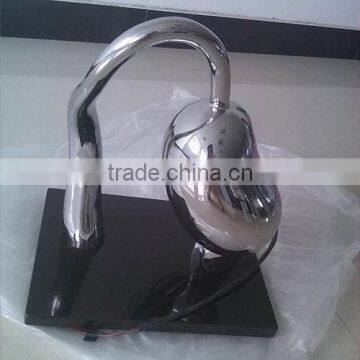 Indoor art stainless steel mirror craft bean sprout design statues for sale