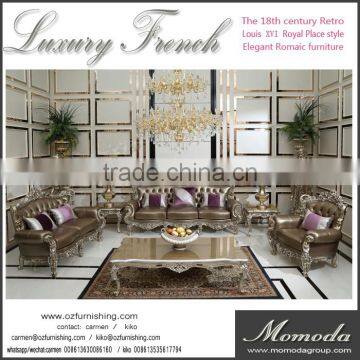 C-D1-2 Royal Luxury Fabric Couch Neoclassic Rococo Style French Solid Wood Fabric Sofa Chair Furniture photo-6