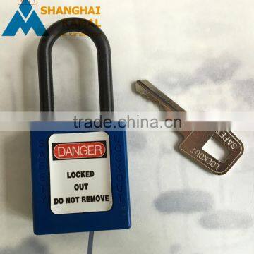 Nylon safety padlock with nylon shackle