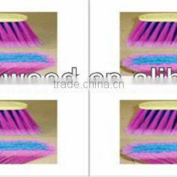 Toilet brush handle with different pvc coating and plastic cap