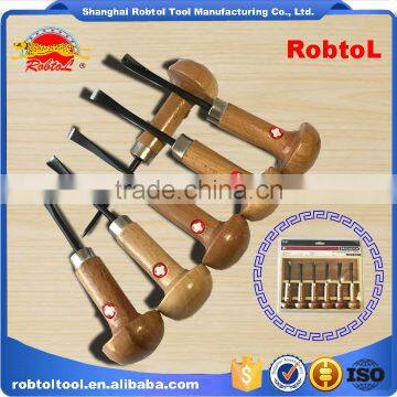 Hand Wood Carving Chisel Set 6 Piece Gouge Woodworking Cut Craft Sculpture Carpenter Tool photo-6