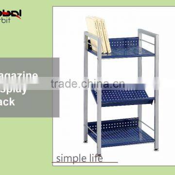 Home Furniture DIY 3-tier Modern Metal Bookcases Book Storage Shelf photo-2