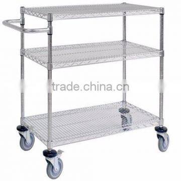 Space Saver Chrome Plated Metal Storage Kitchen Wire Shelf Rack photo-4