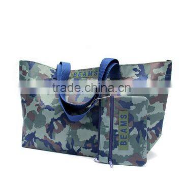 Fashion Camouflage 300D Polyester Shopping Tote Bag,Eroupe Style Women Camouflage Handbag photo-3