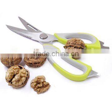 New Style Stainless Steel Soft Grip Handle Kitchen Multifunctional Shears Cabinet Meat Scissors photo-2