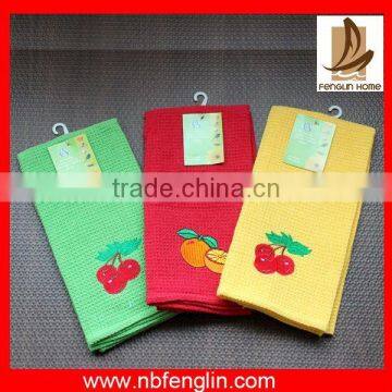 2016 customer best review Chinese factory price OEM design cotton tea towel