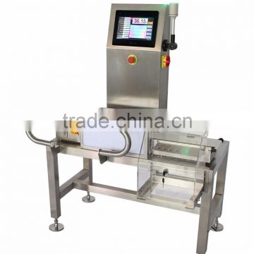 Automatic check weight machine with ejector system