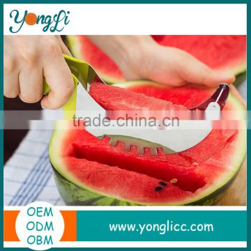 Summer Sale Melon Fruit Cutter Tool for Non-Slip Grip Handle Stainless Steel Watermelon Slicer Knife